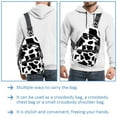 thumbnail image 3 of ERJLKXP Cow Texture Print Small Mens Women Crossbody Chest Bag, Travel Over Shoulder Sling Bag Backpack Men Side Bag,Daypack, 3 of 6