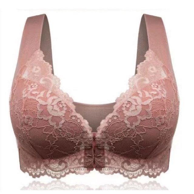 Sujetador sin aros con hebilla frontal de talla grande para mujer, ropa interior de pecho grande, pequeño, cómodo y transpirable