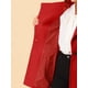 thumbnail image 5 of Abrigo largo de invierno con cinturón para mujer, clásico, de cuello alto, de manga larga, XL, rojo, 5 of 7