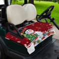 thumbnail image 2 of Golf Cart Seat Covers for 2 Seater,Red Snowman Christmas Microfiber Cart Seat Towel Blanket,Gifts Xmas Tree Winter Snowflake Absorbent Breathable NonSlip Bench Seats Protector for Golf Course 51"x31", 2 of 9