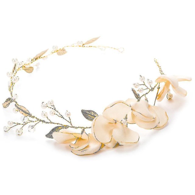 Bridal Hairband Flower Pearls Hair Band Headpiece Headwear Wedding Accessories (md222)