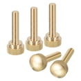 thumbnail image 1 of Tornillos de pulgar estriados M6x25mm, paquete de 5 tornillos de latón con hombro, tono de latón, 1 of 5