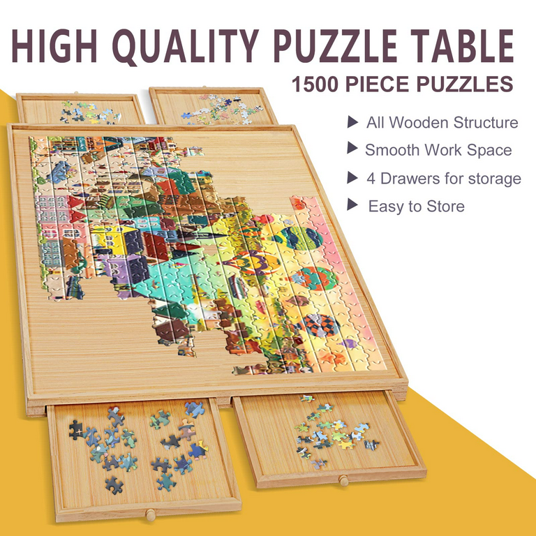 Wooden Puzzle Tray With Storage  Wooden puzzles, Playing card holder, Card  holder diy