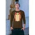 thumbnail image 3 of Old Glory Mens Christmas Reindeer With Bells Costume Long Sleeve T Shirt, 3 of 5