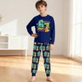 thumbnail image 2 of Kids Outfits Set 6 7 Six Seven Letter Outfits Set Comfortable Girls 67 Doodle Print Long Sleeve Homewear Soft Two Piece Sleepwear Navy 9-10 Years, 2 of 8