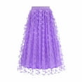 thumbnail image 2 of ZQUUVOU Women's Butterfly A Line Skirt Tulle Flared Maxi Length Elegant Party Skirt Applique Elegant Long Skirt Purple, 2 of 9