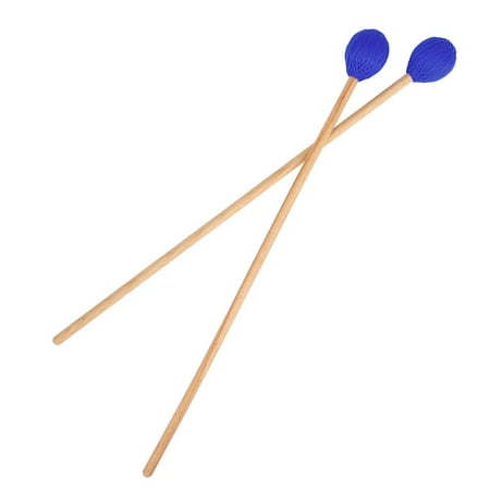 

Thinsont MD95 Blue Intermediate Marimba Mallet Solid Fleece Hammer with Maple Handle for Beginner School Band Intermediate Performance
