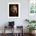 thumbnail image 3 of Art.com Full on View of a Saber-Toothed Tiger Art Print, White Frame Wall Art, 32" x 40", 3 of 5