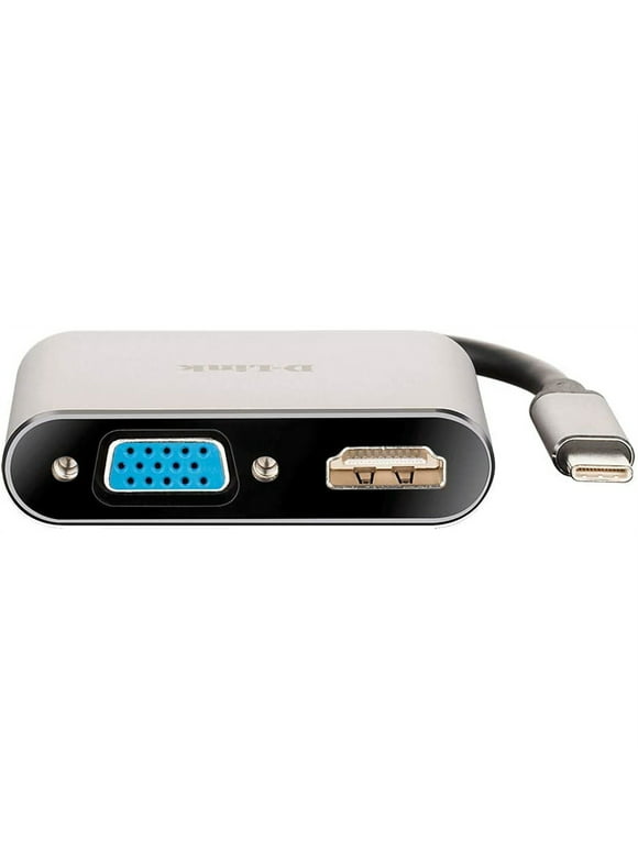 D-Link DUB-V210-US USB-C VGA Adapter Cable, Black