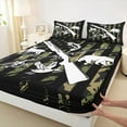thumbnail image 3 of jejeloiu Safari Deer Bear Twin Sheet Sets,Camouflage American Flag Twin Fitted Sheet,Wildlife Hunting Flat Sheet For Men Women,Luxury Bedroom Decor,3 Pieces, 3 of 7