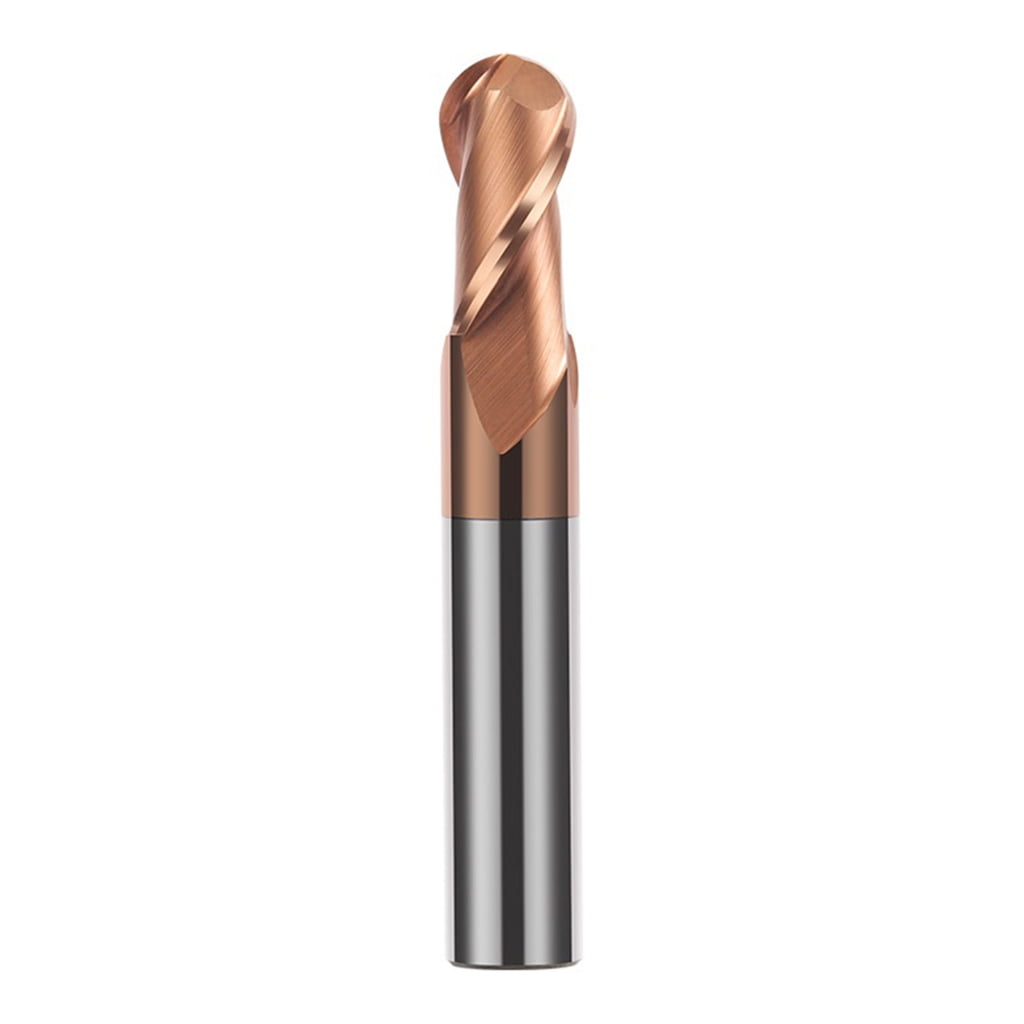 Heavy Duty Ball Nose End Mill 2 Flutes HRC55 Hardness Fit for High Speed Steel Cast Iron Machining