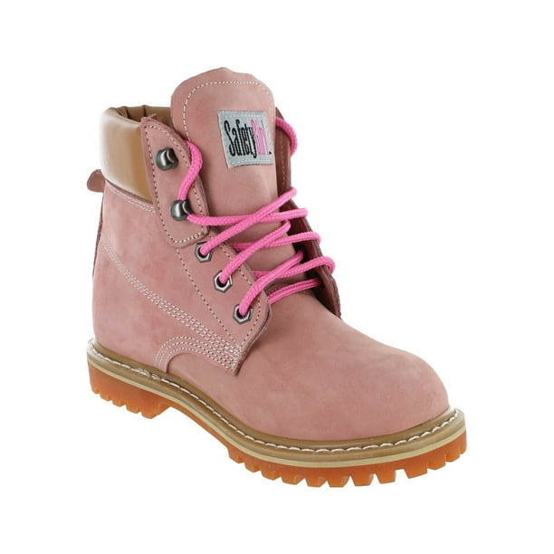 pink work boots the block
