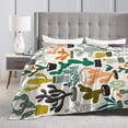 thumbnail image 3 of LNWH Multiple Cactus Plants Art Pattern Throw Blanket, Fluffy Soft Cozy Bed Flange Plush Blankets, 80"x60", 3 of 8