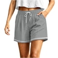 thumbnail image 2 of ByworldtasicNo Boundaries Women's Athletic Shorts Drawstring Elastic Waist Summer Beach Shorts with Pockets, 2 of 6