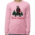 thumbnail image 2 of Santa-Squatch Long Sleeve Shirt Unisex 3X-Large Pink, 2 of 5