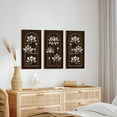 thumbnail image 6 of 3 Pcs Mandala Wall Art Wood Lotus Flower Wall Decor Brown Lotus Carved Wood Wall Art Beautiful Floral Wall Art Plant Theme Wooden Hanging Artwork for Living Room Yoga Room Decor 8X16 Inch, 6 of 9