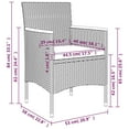 thumbnail image 4 of vidaXL 5 Piece Garden Dining Set with Cushions Black, 4 of 5