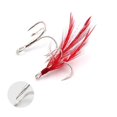thumbnail image 1 of facefd 10pcs Stainless Steel Sharp Fishing Treble Hooks with Feather 06, 1 of 8