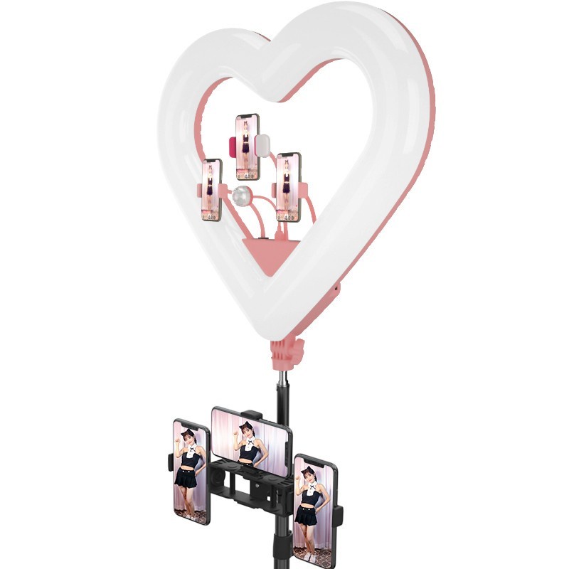 20'' Ring Light Live Streaming Selfie Heart Shaped professional &wireless remote