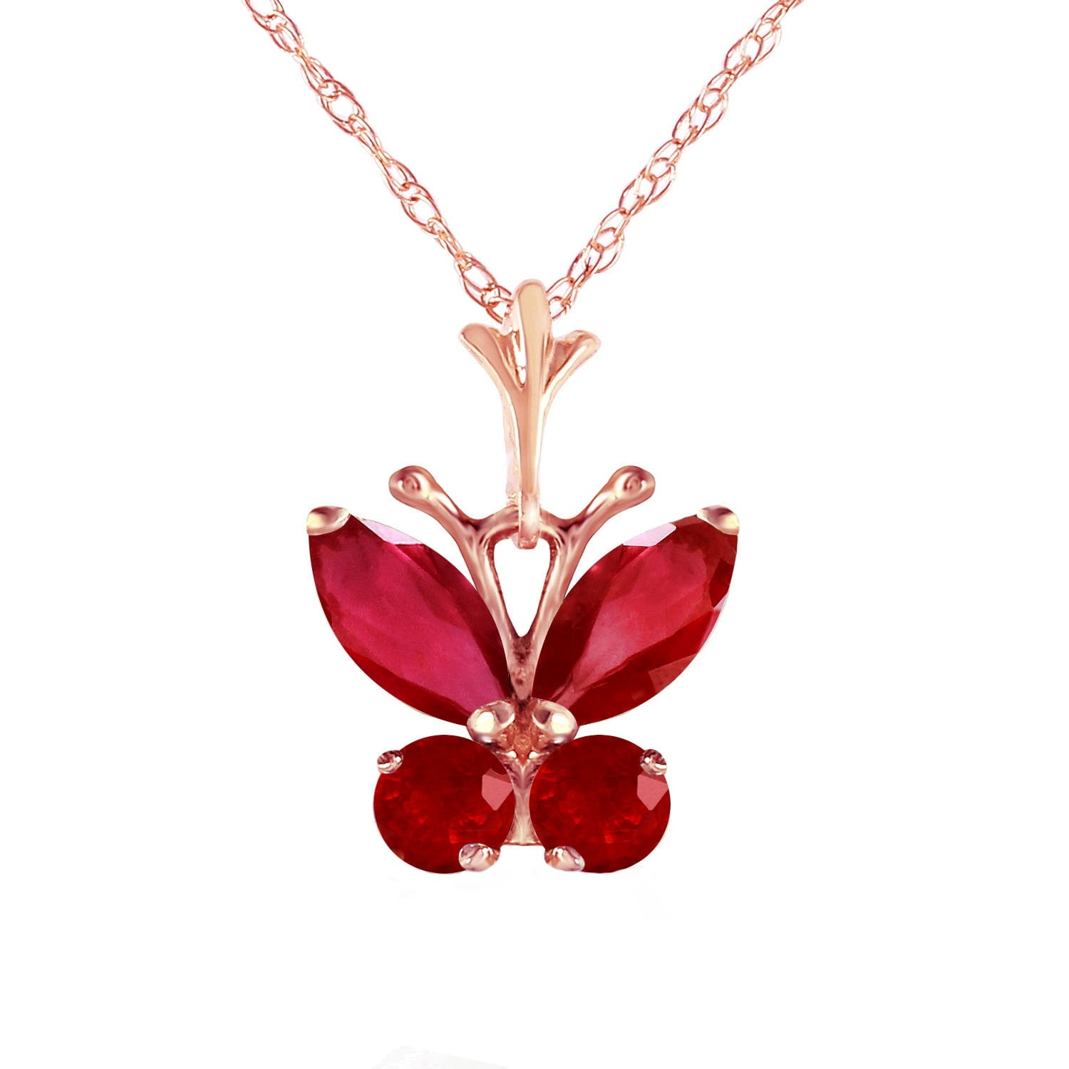 Necklace Nicole Rose 18K Ruby & Diamond Medium Butterfly Pendant Necklace -  Rhodium-Plated 18K White Gold Pendant Necklace, Necklaces - NECKL221063 |  The RealReal