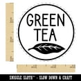 thumbnail image 2 of Green Tea Text with Image Flavor Scent Self-Inking Rubber Stamp Ink Stamper - Purple Ink - Small 3/4 Inch, 2 of 7