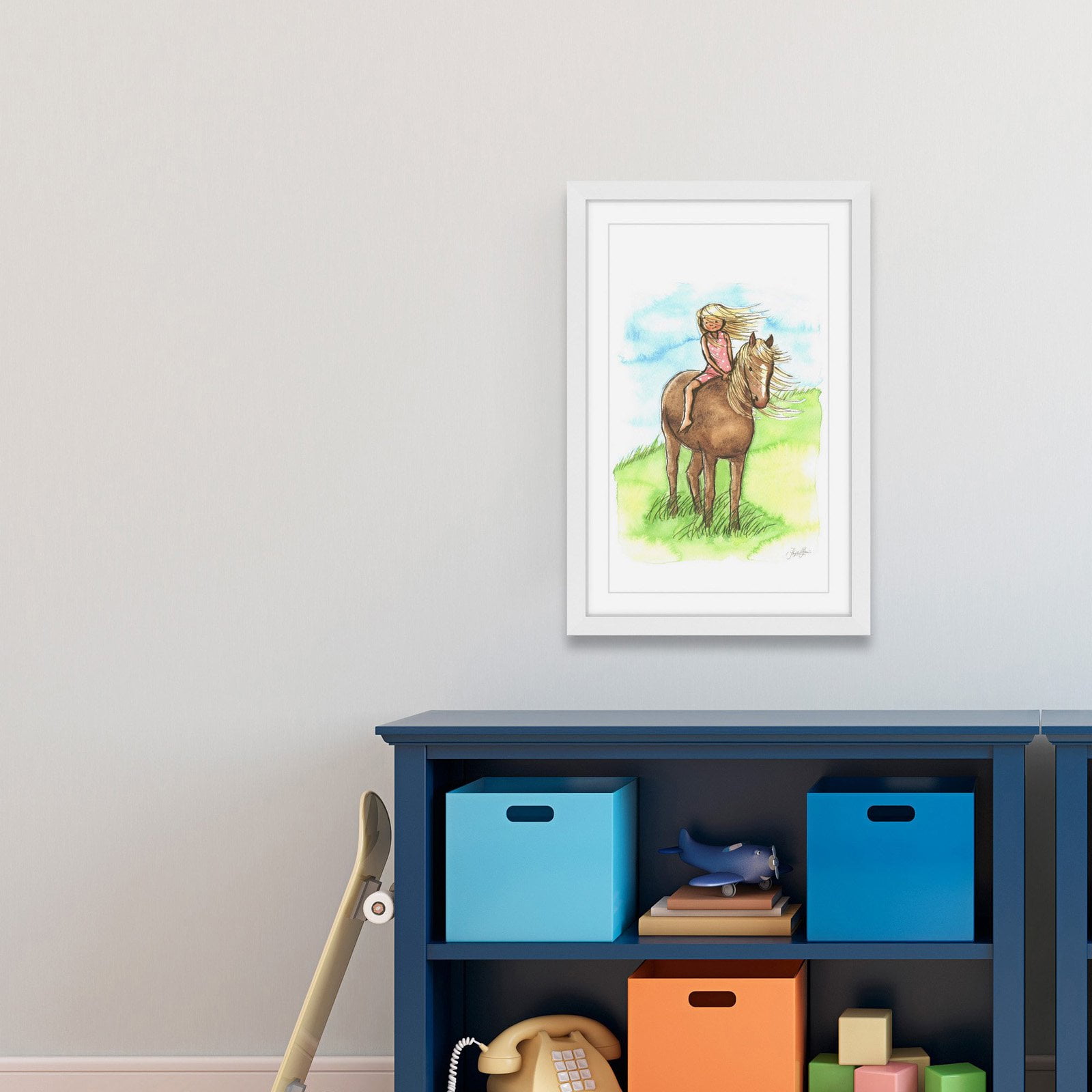 "Horse Girl" Framed Painting Print
