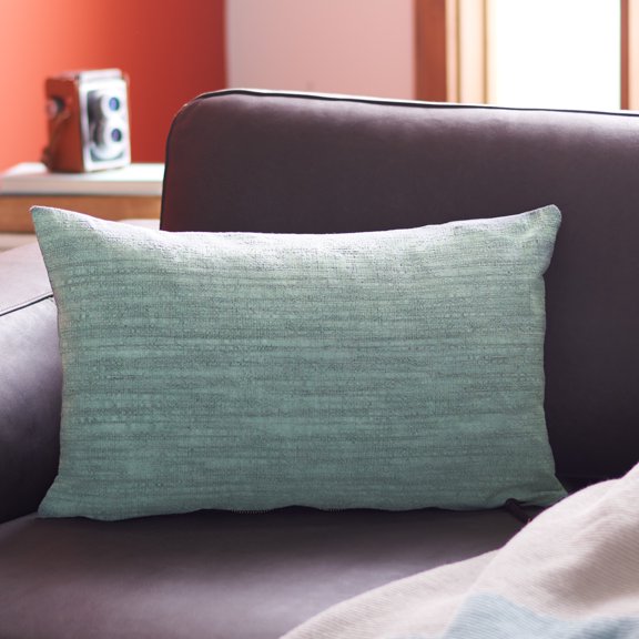 SAFAVIEH Idalena Solid Pillow, 12" x 20", Green