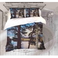 thumbnail image 1 of 3D Lago Árbol Paisaje Funda de edredón Set Ropa de cama Set Funda nórdica Fundas de almohada 123, 1 of 3