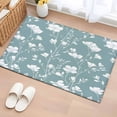 thumbnail image 3 of Vintage Abstract Flower Area&nbsp;Rug 2x3ft Retro White Floral Teal Texture Non-Slip&nbsp;Washable Square&nbsp;Rugs Soft Felt Indoor Floor Mat for Bedroom Kitchen Living Room Bathroom, 3 of 9