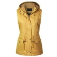thumbnail image 1 of MixMatchy Women's Military Soft Faux Lined Anorak Utility Hooded Jacket Vest, 1 of 5