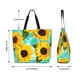 thumbnail image 5 of Balery Sunflowers With Green Leaves Bolsa Tote Estilo Estético con Cremalleras, Bolsa de Hombro, Bolsa de Compras Grande y Plegable, 5 of 8
