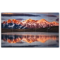 Picture-Tiles.com: Mountains Ceramic Tile Wall Mural WAL500873-53S. 21.25"W x 12.75"H using (15) 4.25" x 4.25" Ceramic Tiles-Satin Finish