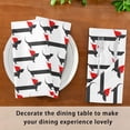 thumbnail image 5 of GZHJMY Pet Cloth Napkin Dachshund Black Hat Red Kitchen Dining Table Holiday Decor Housewarming Gift 4 Pack 20" × 20", 5 of 6