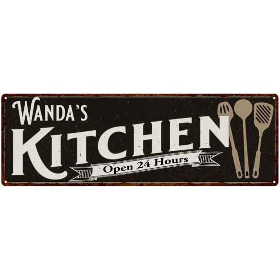 Wanda's Kitchen Sign Chic Wall Decor Gift Mom 6x18 106180014090