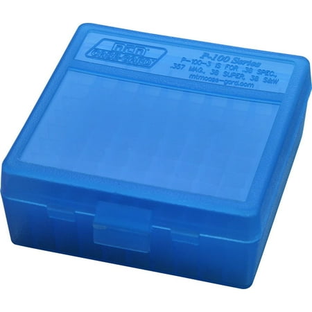 MTM P-100 FLIP-TOP AMMO BOX 1.68 OAL BLUE POLY