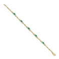 thumbnail image 5 of 14K Yellow Gold Diamond and Emerald Bracelet, 5 of 5