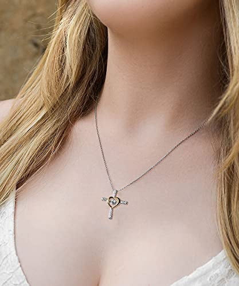 amangny Joke Wife Cross Dancing Necklace, Keep Calm and Let The Real Estate, Gifts for Wife, Present from Husband, Jewelry for Wife