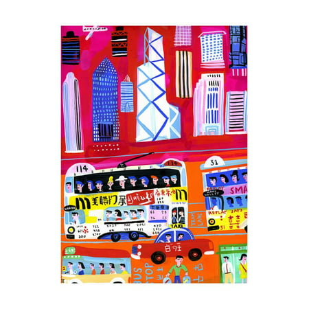 Busy City Street Scene in Hong Kong, China Print Wall Art By Chris (Best Cities In China)