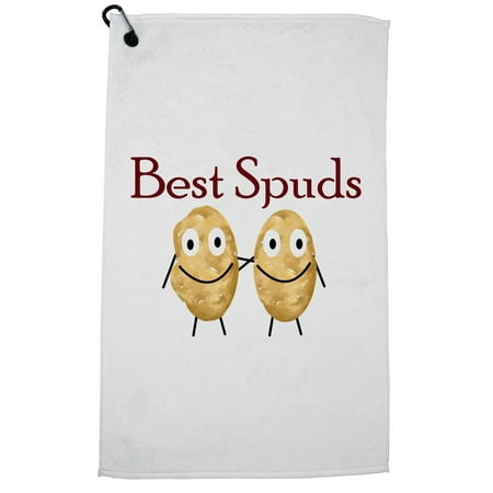 Best Spuds - Potato Best Friends BFF Buddies Funny Golf Towel with Carabiner