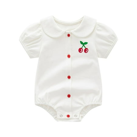 

Little Bodysuit Onesie Toddler Thin Summer Girls Cute Short Sleeve Floral Prints Bowknot Summer Romper Bodysuits