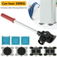 thumbnail image 4 of POINTERTECK Shifter Lifter Set Wheel Moving Slider Heavy Furniture Mover Table Tool Moving artifact 8-piece set, 4 of 8