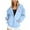 Sky Blue, variant on XINXIAOO Womens Hoodies Long Sleeve Hoodie Zip up Hoodie Women Soft Hoodie Pink Hooded Sweatshirt Fall Clothes for Women 2025 Clothing for Women