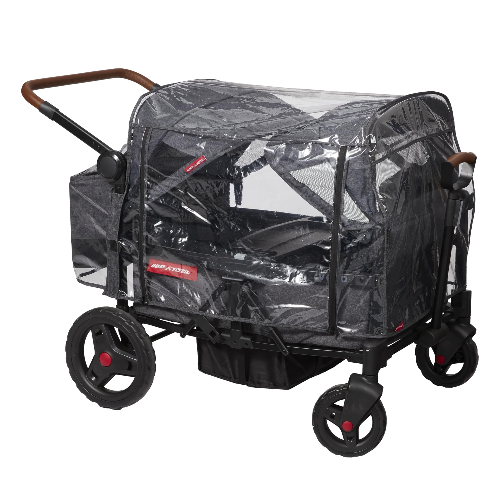 RADIO FLYER RAIN COVER, BABY TRAVEL GEAR BAG, WAGON STROLLER SUMMER - BLACK
