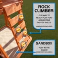 thumbnail image 6 of The Swing Company North Star Wooden Swing Set for Kids with Play Fort, 6' Slide & LED Swing Seats, 6 of 11