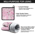 thumbnail image 7 of Pioneer Flower Kitchen Oven Mitt and Pot Holder Sets 2 Pcs for Baking, Cooking and Grilling, Heat Resistant Up To 392 °F, 7 of 7