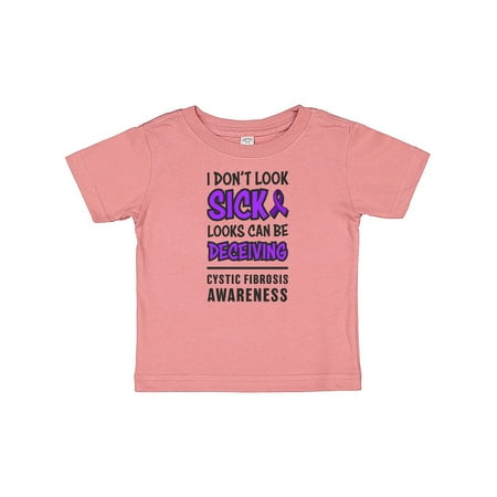 

Inktastic Cystic Fibrosis Awareness I Dont Look Sick Looks Can Be Decieving Gift Baby Boy or Baby Girl T-Shirt