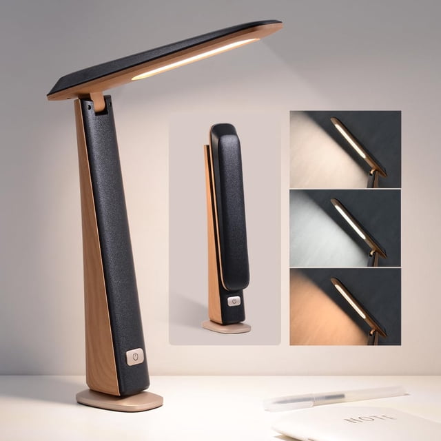 Lámpara de escritorio WILIT, plegable, portátil, recargable, LED, 3 colores