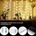 thumbnail image 4 of Décoration de Noël Conduit Fée Télécommande Rideau Chaîne Lumière (Normal)(Lumière Chaude), 4 of 8