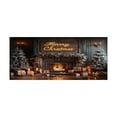 thumbnail image 2 of 189*82.67inChristmas Fireplace Garage Door Decorations Cover, Winter Santa Xmas Tree Garage Background, New Year Xmas Family Holiday Party Outdoor Indoor Yard Decor Supplies（H）, 2 of 3