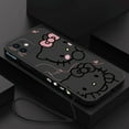 thumbnail image 1 of Cute Hello Kitty Phone Case For iPhone 15 14 13 12 11 Pro Max Mini X XR XSMAX SE 8 7 6S Plus Soft Liquid Silicone Cover RJ, 1 of 6